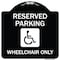 Signmission Reserved Parking Wheelchair W/ Graphic Heavy-Gauge Aluminum Sign, 18" x 18", BW-1818-22996 A-DES-BW-1818-22996 - alternate 1